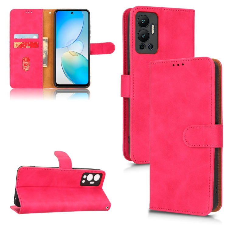 For Infinix Hot 12 Skin Feel Magnetic Flip Leather Phone Case