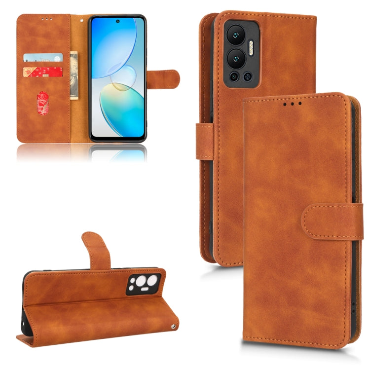 For Infinix Hot 12 Skin Feel Magnetic Flip Leather Phone Case