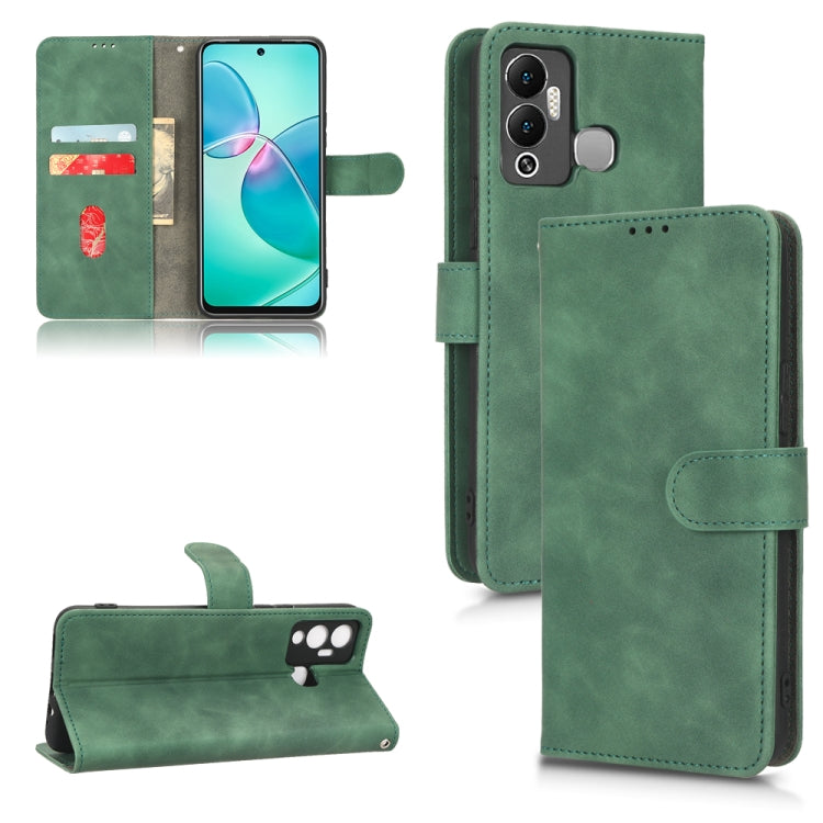 For Infinix Hot 12 Play Skin Feel Magnetic Flip Leather Phone Case