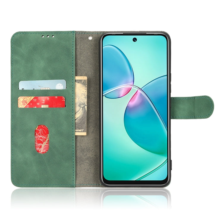 For Infinix Hot 12 Play Skin Feel Magnetic Flip Leather Phone Case