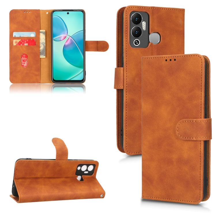 For Infinix Hot 12 Play Skin Feel Magnetic Flip Leather Phone Case