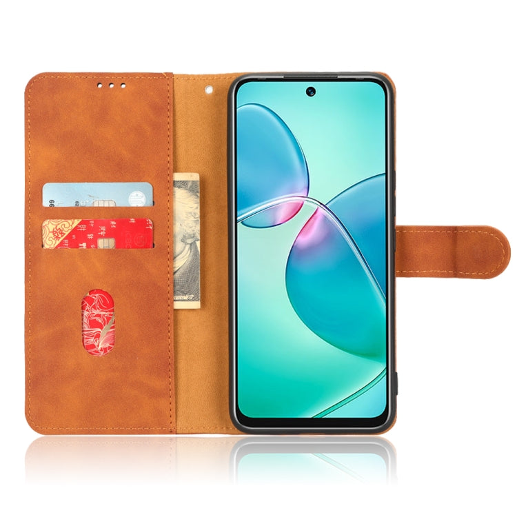 For Infinix Hot 12 Play Skin Feel Magnetic Flip Leather Phone Case
