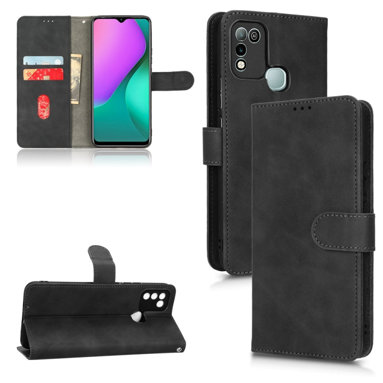 For Infinix Hot 10 Play Skin Feel Magnetic Flip Leather Phone Case