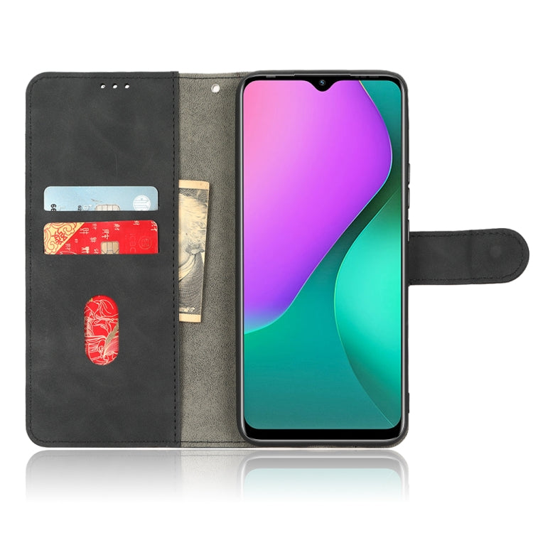 For Infinix Hot 10 Play Skin Feel Magnetic Flip Leather Phone Case