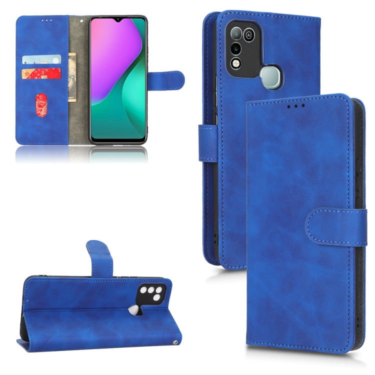 For Infinix Hot 10 Play Skin Feel Magnetic Flip Leather Phone Case