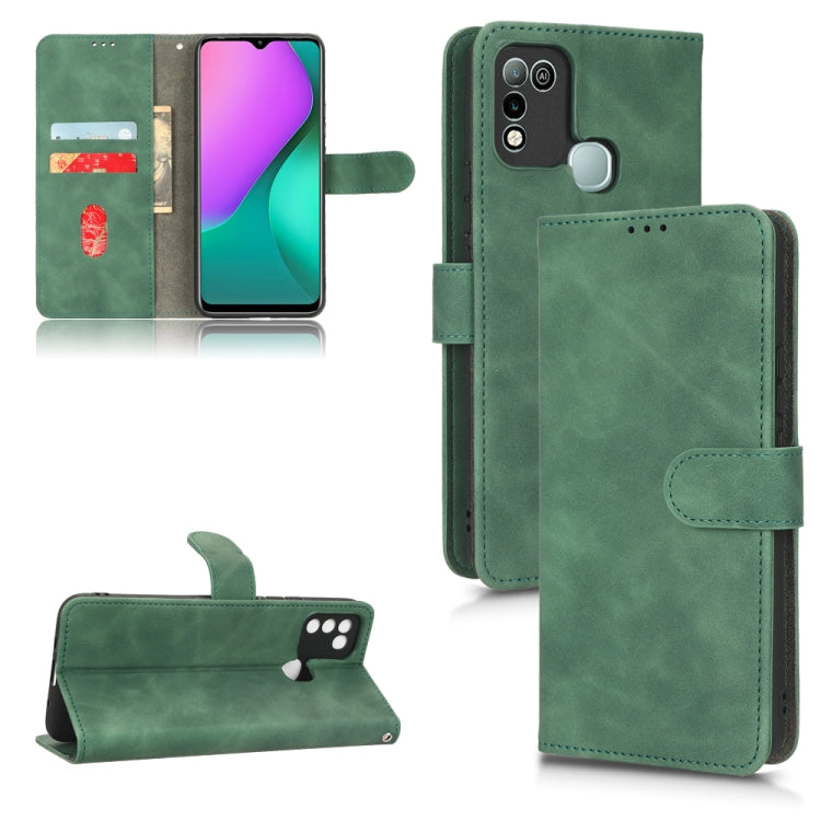 For Infinix Hot 10 Play Skin Feel Magnetic Flip Leather Phone Case