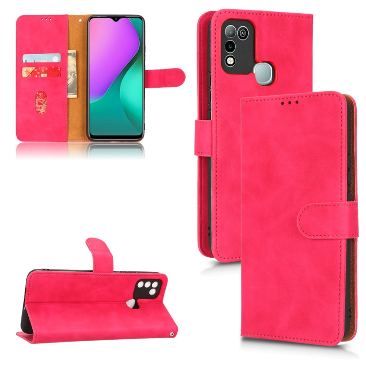 For Infinix Hot 10 Play Skin Feel Magnetic Flip Leather Phone Case