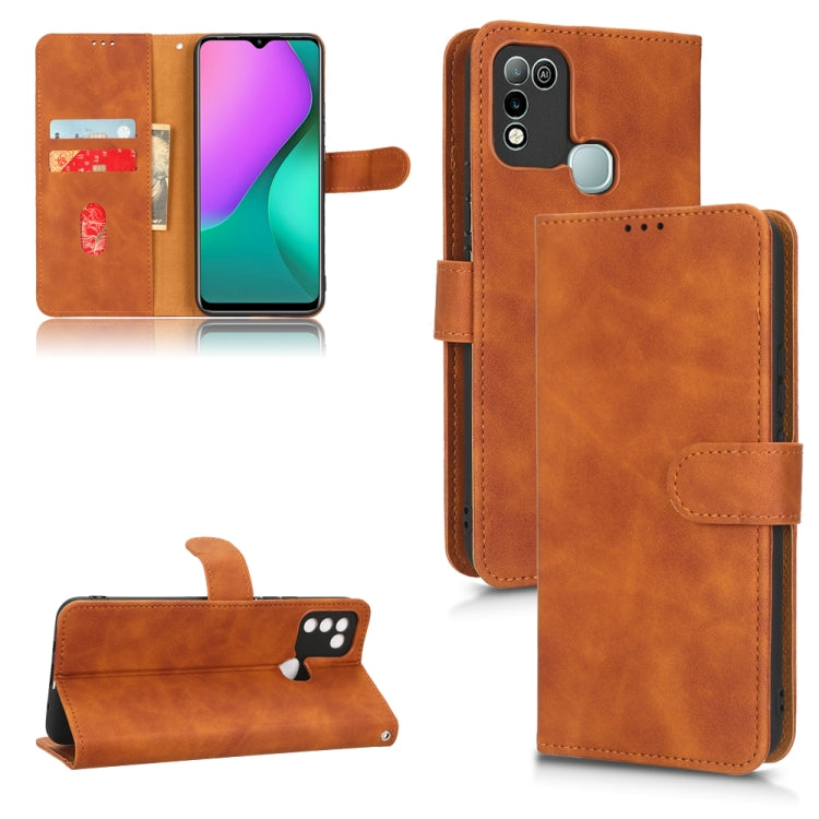 For Infinix Hot 10 Play Skin Feel Magnetic Flip Leather Phone Case