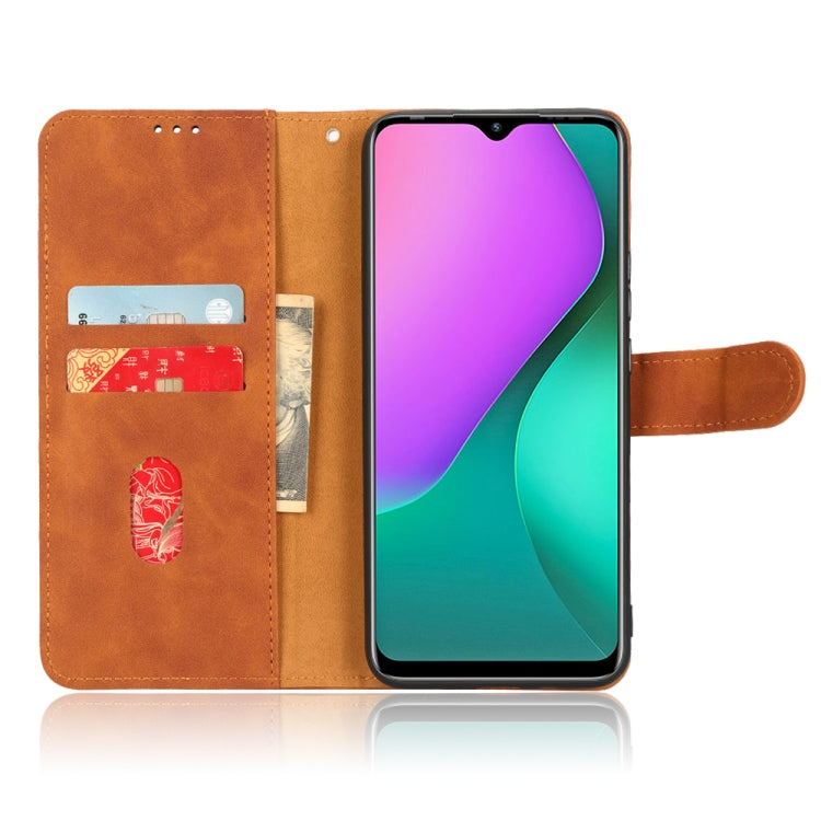 For Infinix Hot 10 Play Skin Feel Magnetic Flip Leather Phone Case