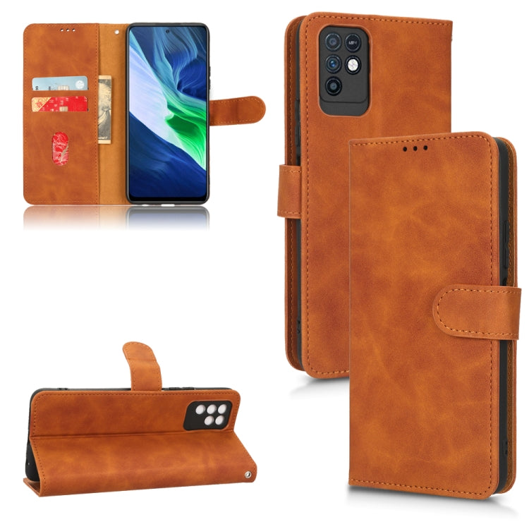 For Infinix Note 10 Skin Feel Magnetic Flip Leather Phone Case