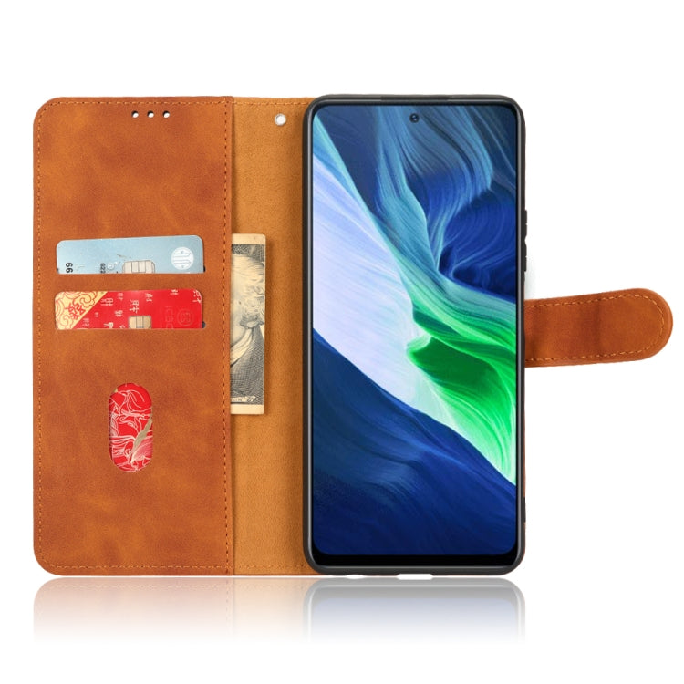 For Infinix Note 10 Skin Feel Magnetic Flip Leather Phone Case
