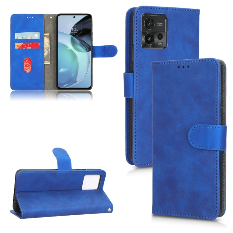 For Motorola Moto G62 4G Skin Feel Magnetic Flip Leather Phone Case