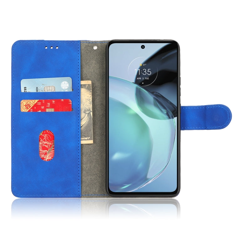 For Motorola Moto G62 4G Skin Feel Magnetic Flip Leather Phone Case