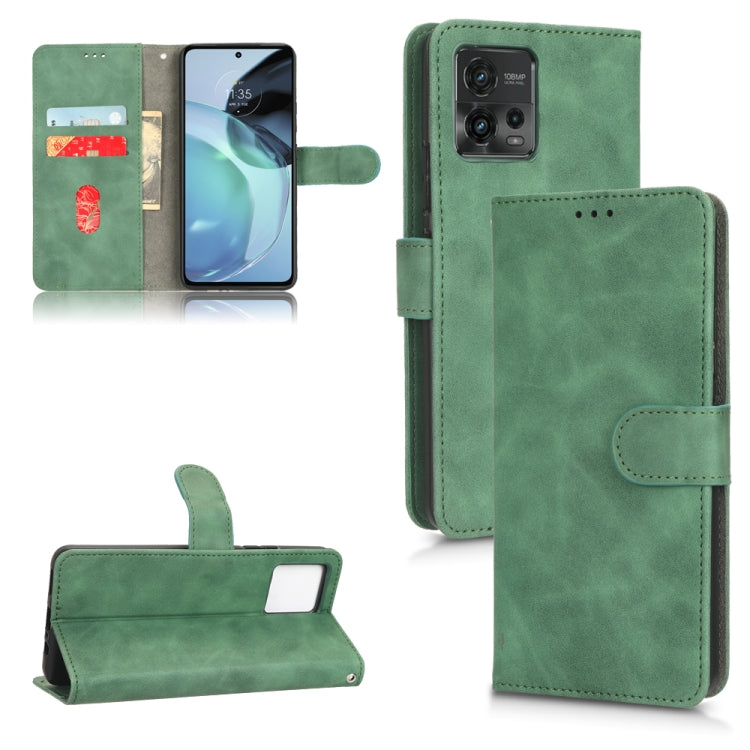 For Motorola Moto G62 4G Skin Feel Magnetic Flip Leather Phone Case