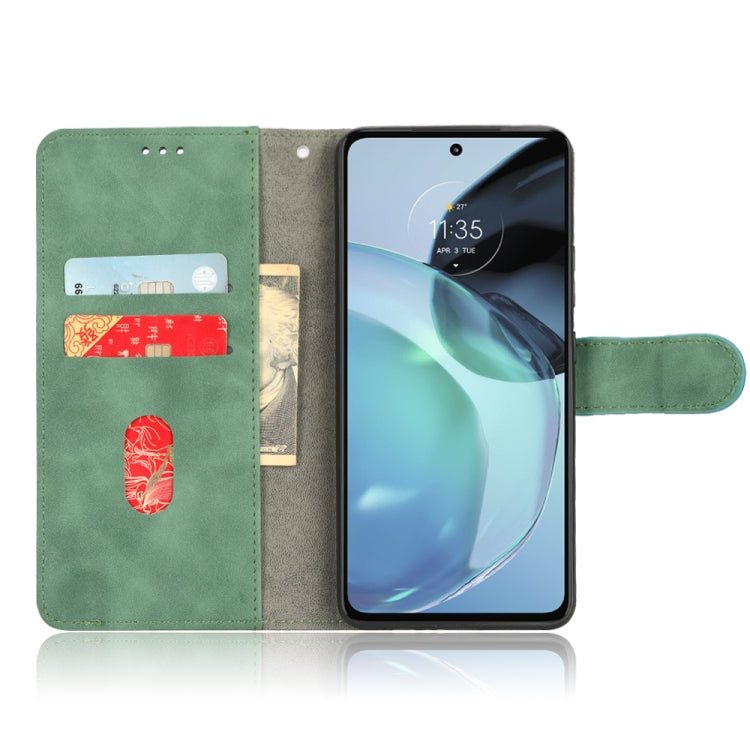 For Motorola Moto G62 4G Skin Feel Magnetic Flip Leather Phone Case