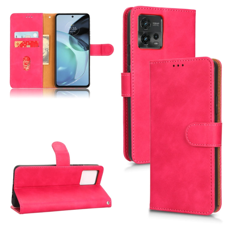 For Motorola Moto G62 4G Skin Feel Magnetic Flip Leather Phone Case