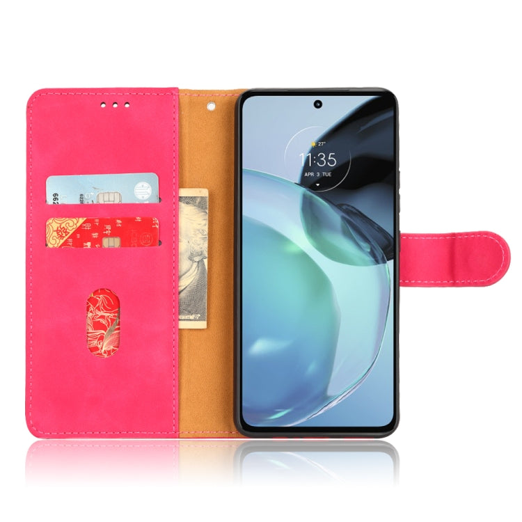 For Motorola Moto G62 4G Skin Feel Magnetic Flip Leather Phone Case