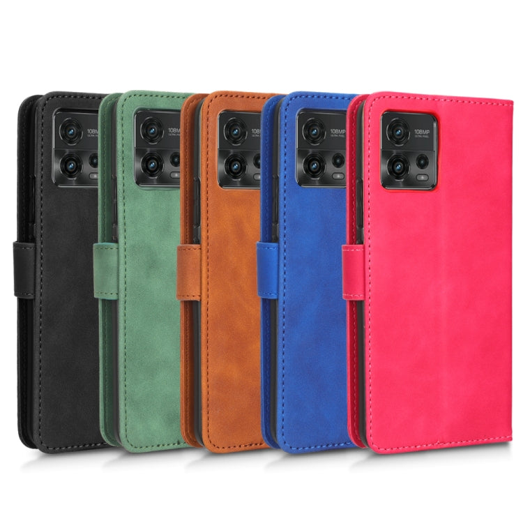 For Motorola Moto G62 4G Skin Feel Magnetic Flip Leather Phone Case