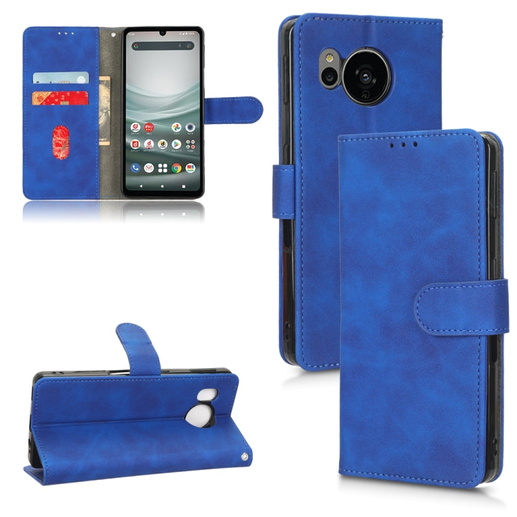 For Sharp Aquos Sense 7 Plus Skin Feel Magnetic Flip Leather Phone Case
