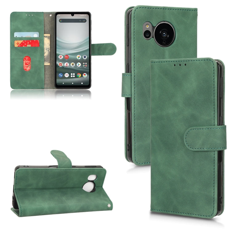 For Sharp Aquos Sense 7 Plus Skin Feel Magnetic Flip Leather Phone Case