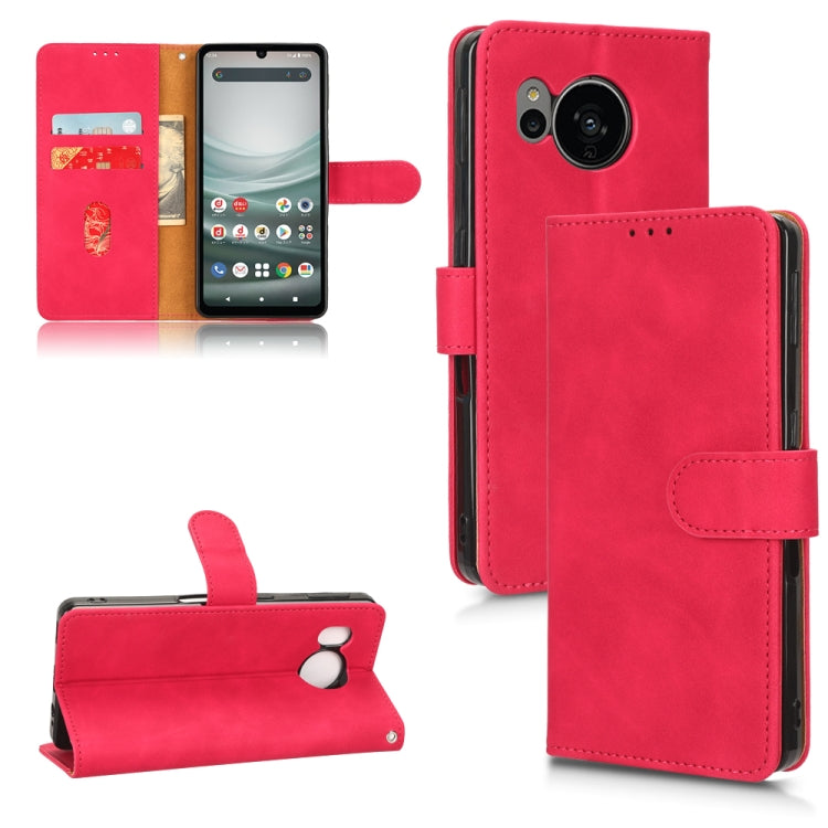 For Sharp Aquos Sense 7 Plus Skin Feel Magnetic Flip Leather Phone Case