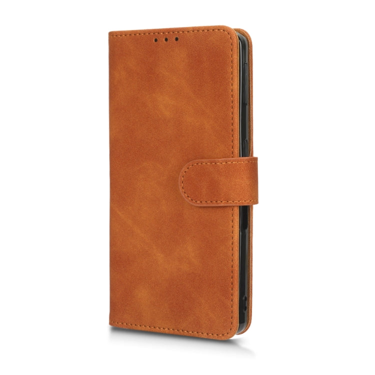 For Sharp Aquos Sense 7 Plus Skin Feel Magnetic Flip Leather Phone Case