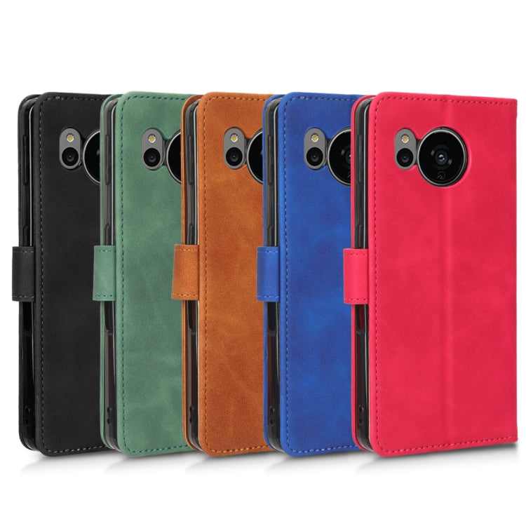 For Sharp Aquos Sense 7 Plus Skin Feel Magnetic Flip Leather Phone Case