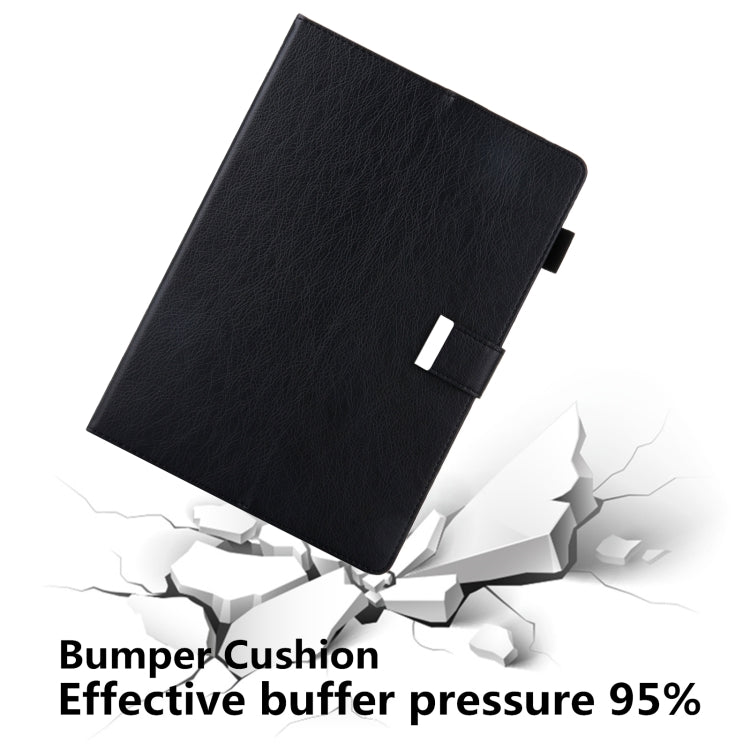 For iPad 10th Gen 10.9 2022 Solid Color Small Metal Buckle Leather Smart Tablet Case
