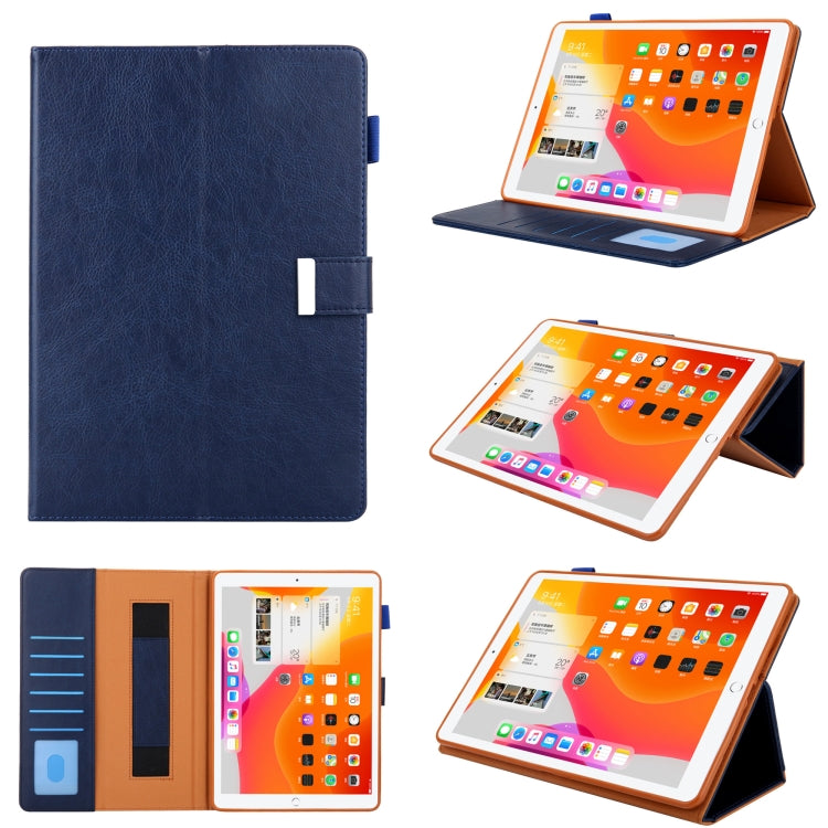 For iPad 10th Gen 10.9 2022 Solid Color Small Metal Buckle Leather Smart Tablet Case