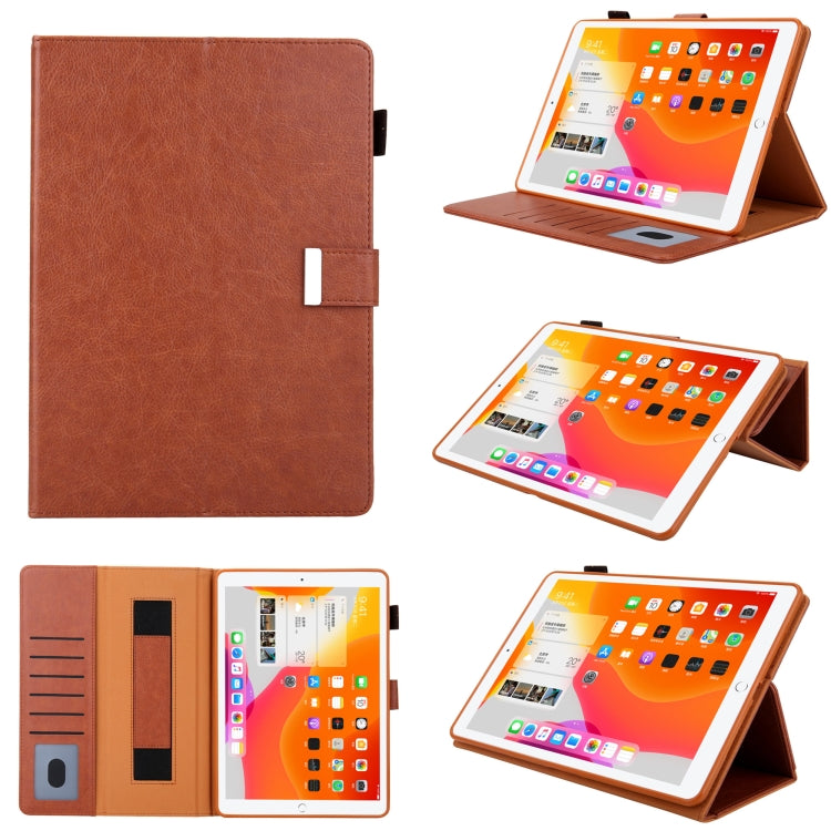 For iPad 10th Gen 10.9 2022 Solid Color Small Metal Buckle Leather Smart Tablet Case