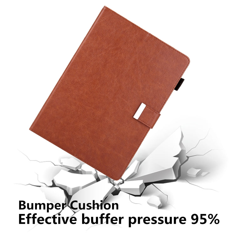For iPad 10th Gen 10.9 2022 Solid Color Small Metal Buckle Leather Smart Tablet Case