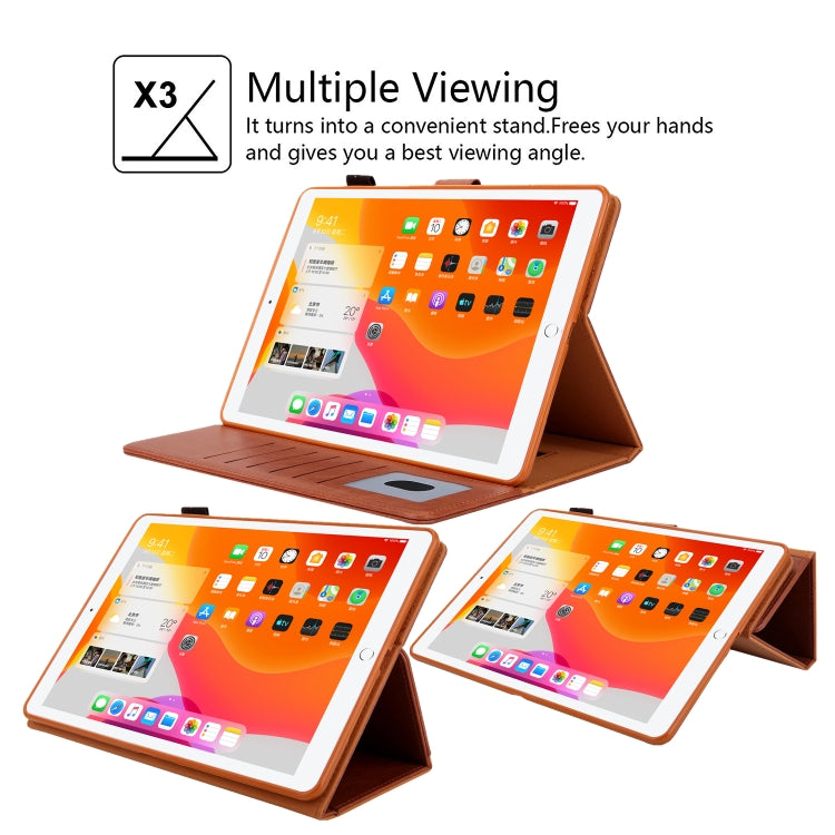 For iPad 10th Gen 10.9 2022 Solid Color Small Metal Buckle Leather Smart Tablet Case