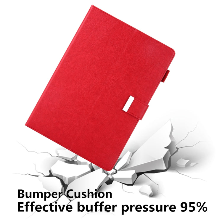 For iPad 10th Gen 10.9 2022 Solid Color Small Metal Buckle Leather Smart Tablet Case