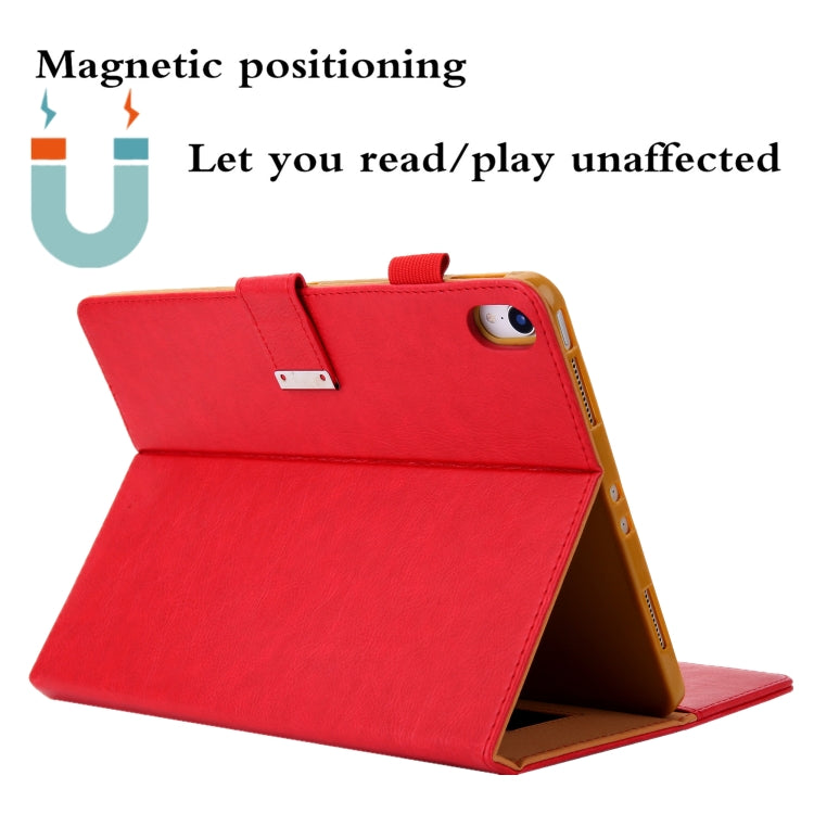 For iPad 10th Gen 10.9 2022 Solid Color Small Metal Buckle Leather Smart Tablet Case