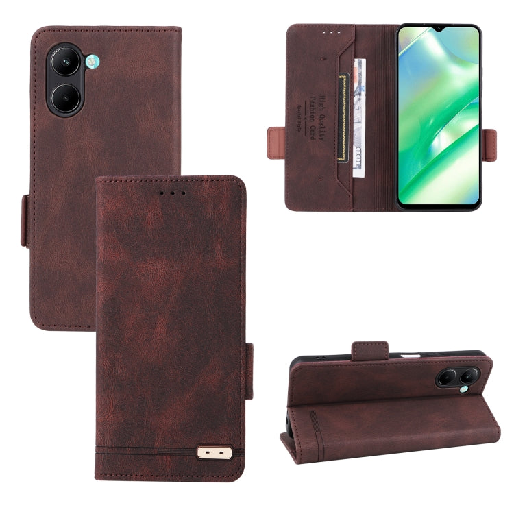 For Realme C33 Magnetic Clasp Leather Phone Case