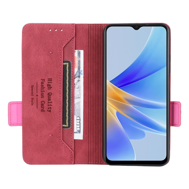 For OPPO A17 Magnetic Clasp Leather Phone Case
