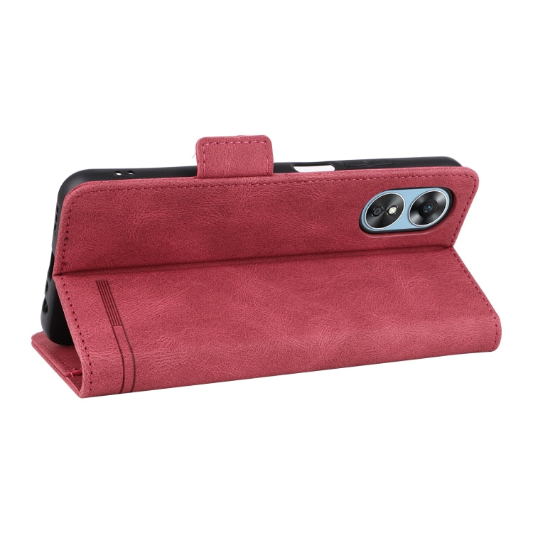 For OPPO A17 Magnetic Clasp Leather Phone Case