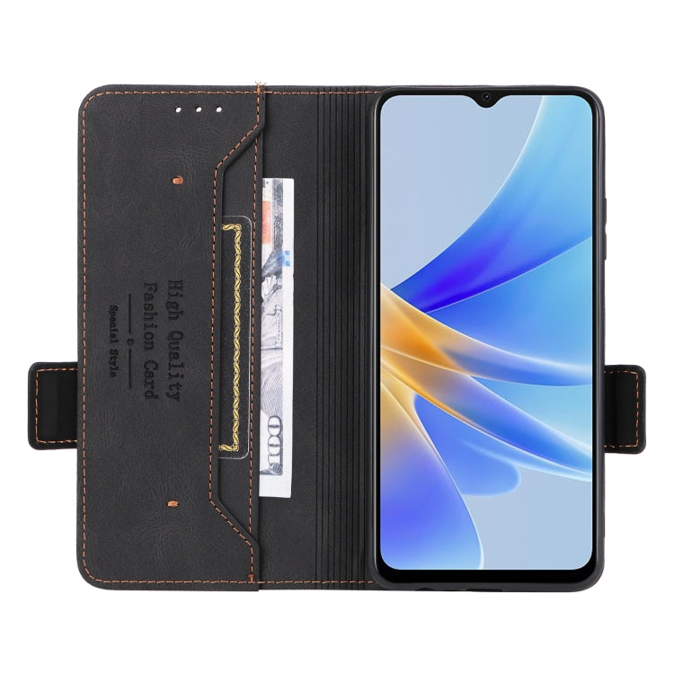 For OPPO A17 Magnetic Clasp Leather Phone Case