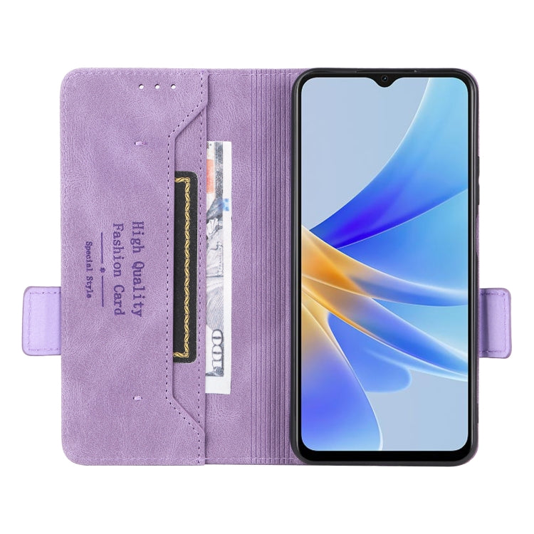 For OPPO A17 Magnetic Clasp Leather Phone Case