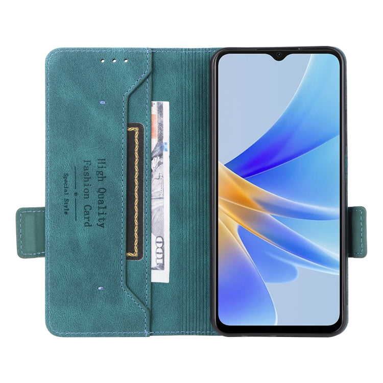 For OPPO A17 Magnetic Clasp Leather Phone Case