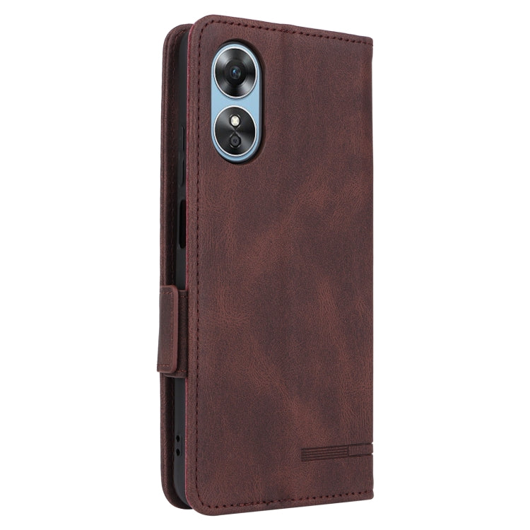 For OPPO A17 Magnetic Clasp Leather Phone Case
