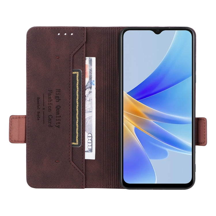 For OPPO A17 Magnetic Clasp Leather Phone Case