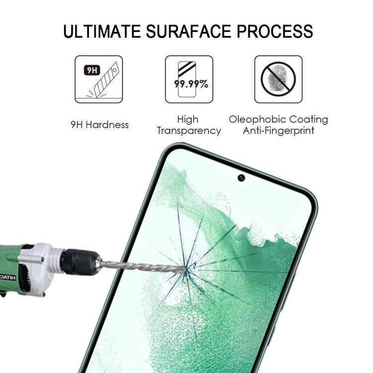 For Samsung Galaxy S23+ 5G / S22+ 5G Supports Unlocking Ultra-thin 0.18mm Full Glue Full Cover Screen Protector Tempered Glass Film