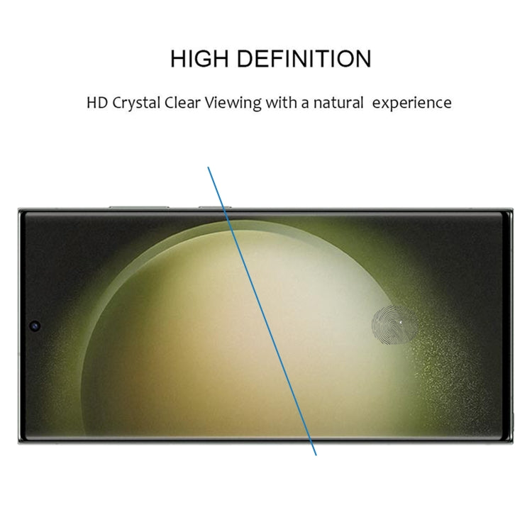 For Samsung Galaxy S23 Ultra 5G 3D Curved Edge Full Screen Edge Glue Tempered Glass Film