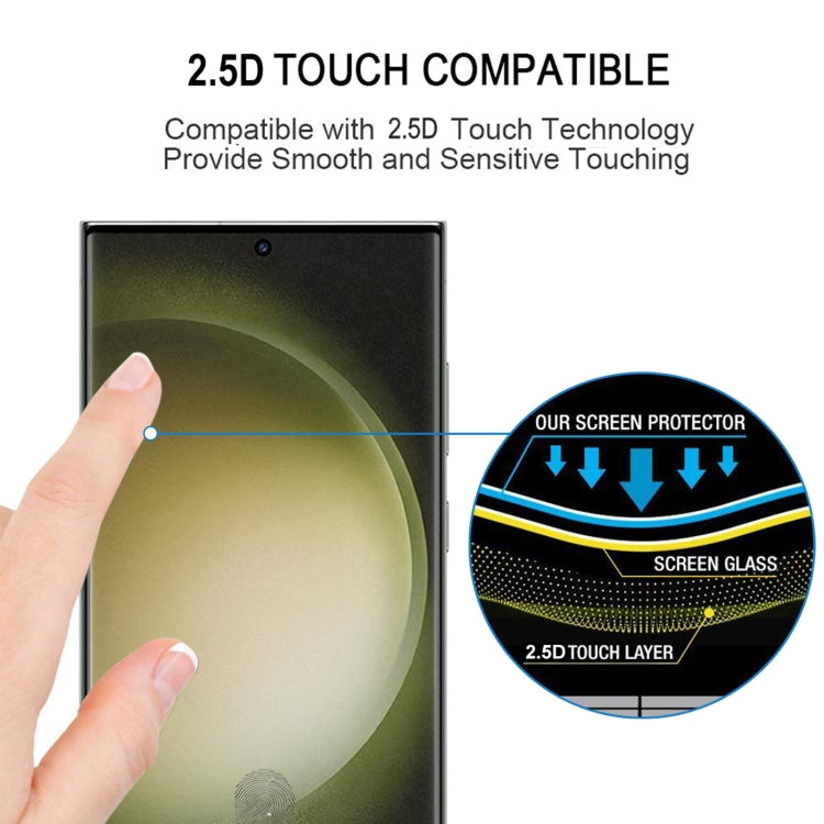 For Samsung Galaxy S23 Ultra 5G 3D Curved Edge Full Screen Edge Glue Tempered Glass Film