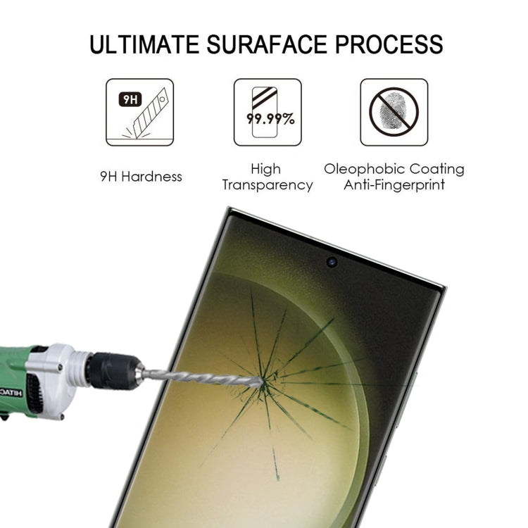 For Samsung Galaxy S23 Ultra 5G 3D Curved Edge Full Screen Edge Glue Tempered Glass Film