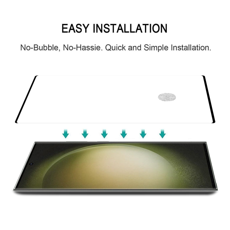 For Samsung Galaxy S23 Ultra 5G 3D Curved Edge Full Screen Edge Glue Tempered Glass Film