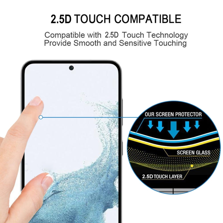 For Samsung Galaxy S23 5G 25pcs 3D Curved Edge Full Screen Edge Glue Tempered Glass Film