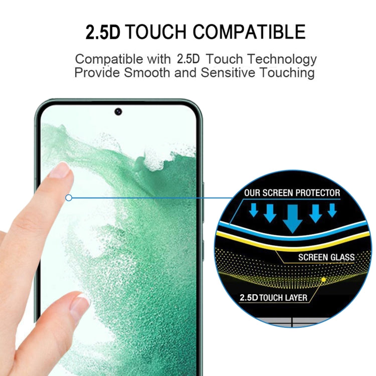 For Samsung Galaxy S23+ 5G 25pcs 3D Curved Edge Full Screen Edge Glue Tempered Glass Film