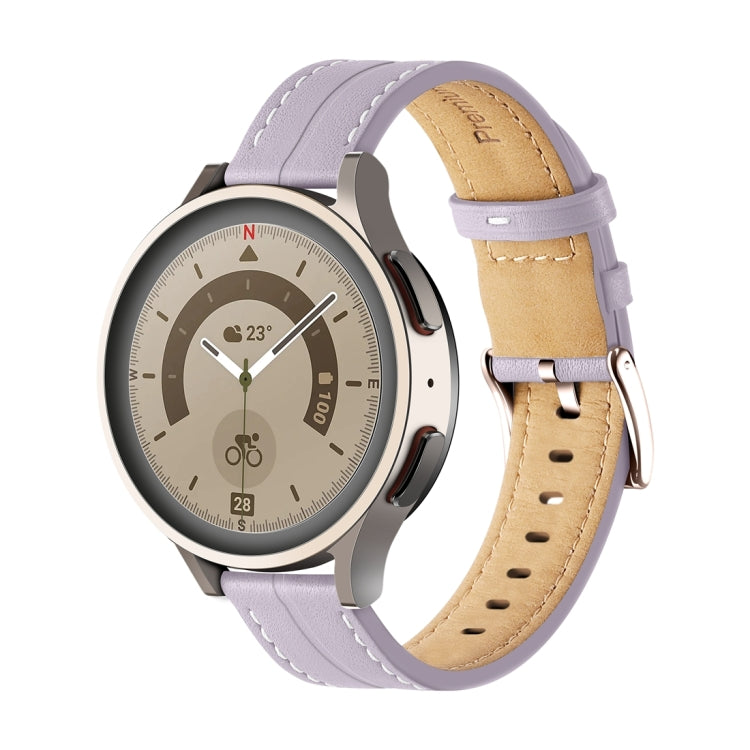 20mm Unusual Fluted Leather Watch Band